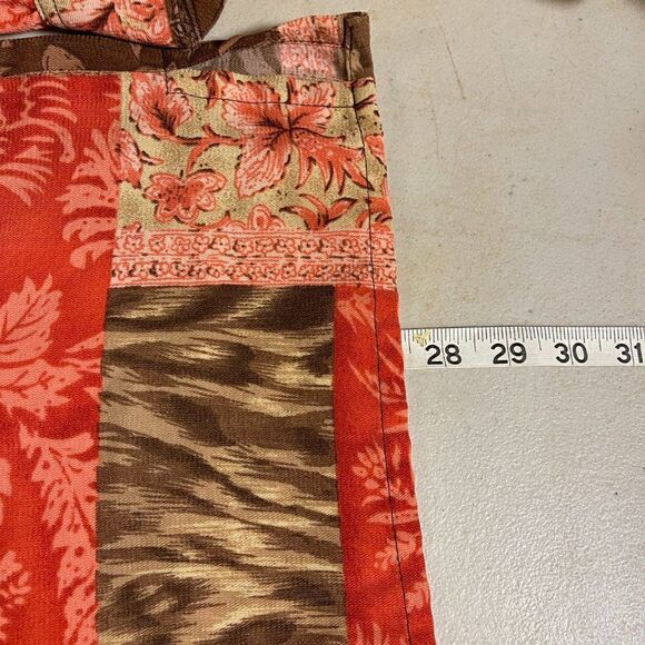 Vintage Fall Inspired short sleeve shirt blouse button-up Size L - Picture 9 of 9